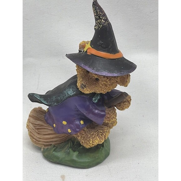 Lovable Teddies Halloween  Avon Bear Figurine Spooky Collectible Pumpkin Witch - Picture 1 of 8